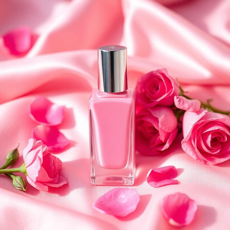 Pink pedicure — spring